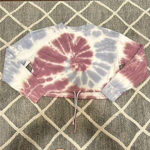 Pacsun Crop Tie Dye Sweatshirt